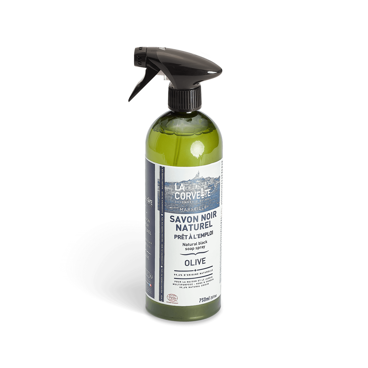 Spray savon noir en gel à l'huile de lin 750 ml