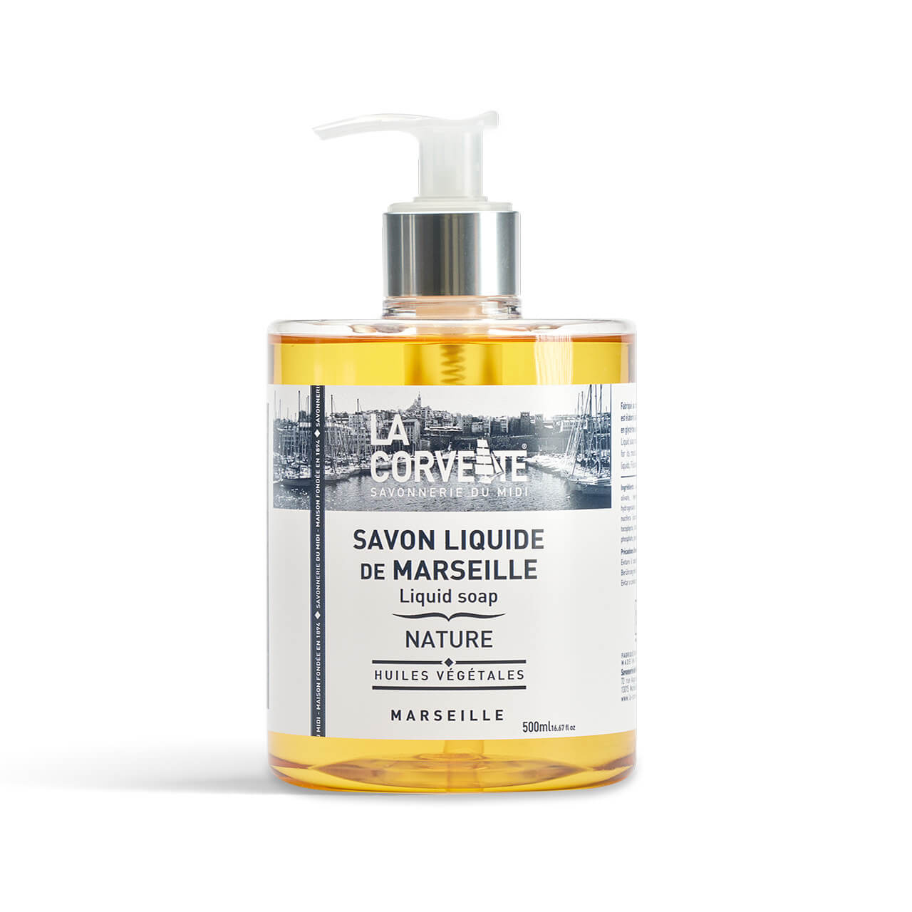 Savon de Marseille liquide 500 ml - Odeur Nature - Pour le corps